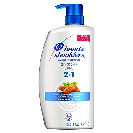 Head & Shoulders 2-in-1 Shampoo & Conditioner Dry Scalp Care 43.3 oz - Ardmore Salon & Tanning Spa
