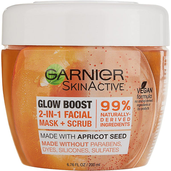 Garnier SkinActive Glow Boost Apricot Seed Mask/Scrub 6.76 oz