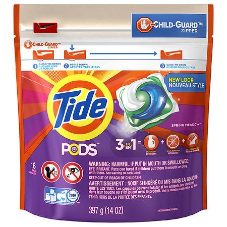 Tide 3 in 1 Spring Meadow Laundry Pods, 16 Count - Ardmore Salon & Tanning Spa