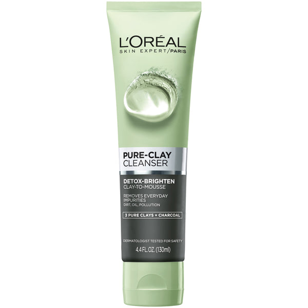 Loreal Pure-Clay Cleanser, Detox-Brighten, 4.4 oz - Ardmore Salon & Tanning Spa