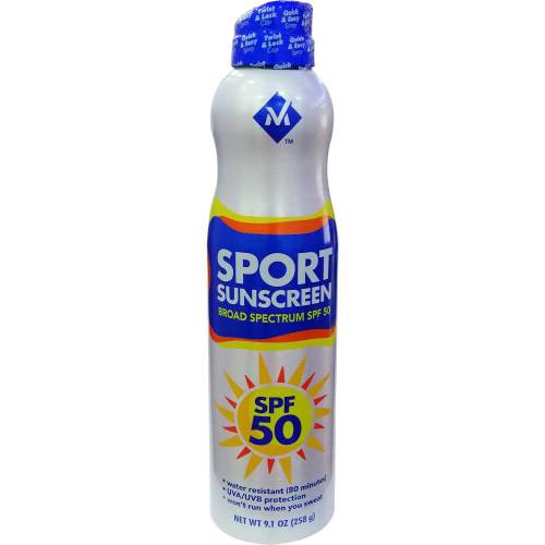 Sport Water Resistant SPF 50 Sunscreen Spray 9.1 oz
