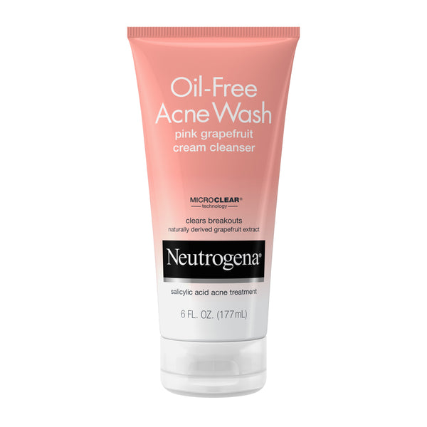 Neutrogena Oil-Free Acne Wash Pink Grapefruit Cream Cleanser 6 oz - Ardmore Salon & Tanning Spa