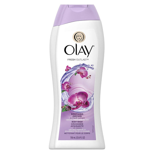 Olay Fresh Outlast Soothing Orchid & Black Currant Body Wash 23.6 oz - Ardmore Salon & Tanning Spa