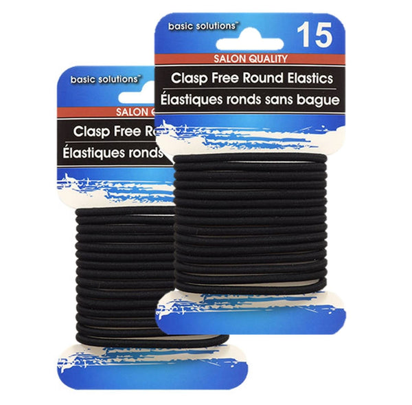 Ouchless Elastic Hair Bands, 12 or 15 Count