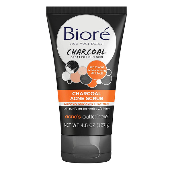 Biore Charcoal Acne Scrub 4.5 oz - Ardmore Salon & Tanning Spa