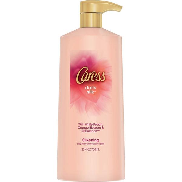 Caress Daily Silk White Peach & Orange Blossom Body Wash 25.4 oz - Ardmore Salon & Tanning Spa