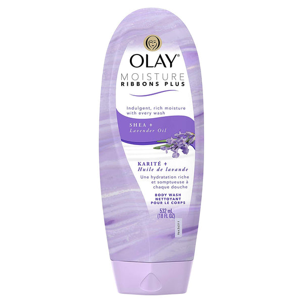 Olay Moisture Ribbons Plus Shea + Lavender Oil Body Wash 18 oz