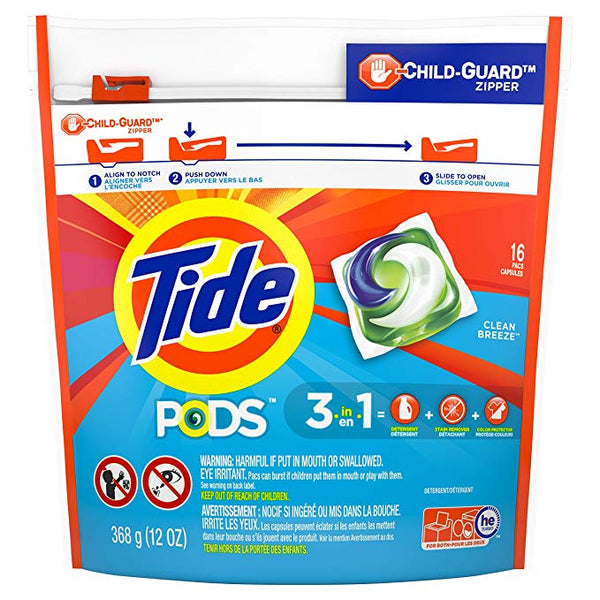 Tide 3 in 1 Ocean Mist Laundry Pods, 16 Count - Ardmore Salon & Tanning Spa