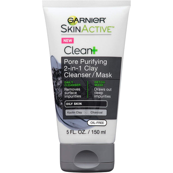 Garnier SkinActive Pore Purifying 2-in-1 Clay Cleanser / Mask 5 oz