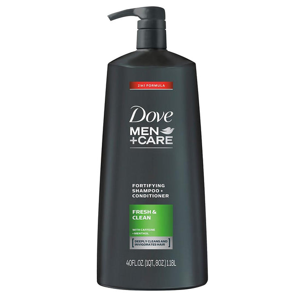 Dove Men Care 2-in-1 Shampoo & Conditioner Fresh & Clean 40 oz - Ardmore Salon & Tanning Spa