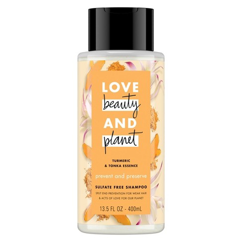 Love Beauty & Planet Turmeric & Tonka Essence Prevent & Preserve Shampoo 13.5 oz - Ardmore Salon & Tanning Spa
