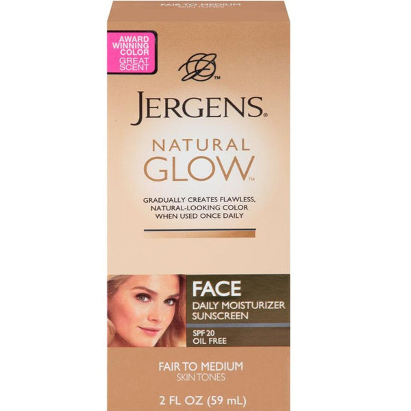 Jergens Natural Glow Fair to Medium Face Moisturizer 2 oz