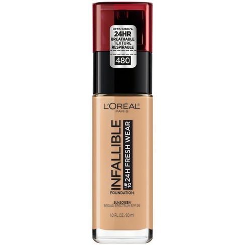 Loreal Infallible 24H Fresh Wear Foundation, Radiant Sand #480 - Ardmore Salon & Tanning Spa