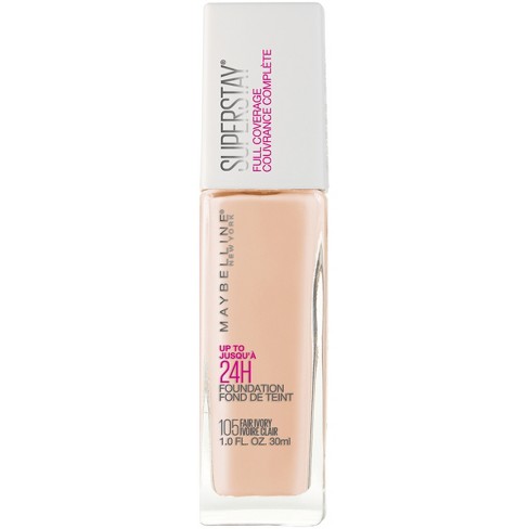 Maybelline Super Stay Full Coverage 24 HR Foundation, Fair Ivory #105 - Ardmore Salon & Tanning Spa