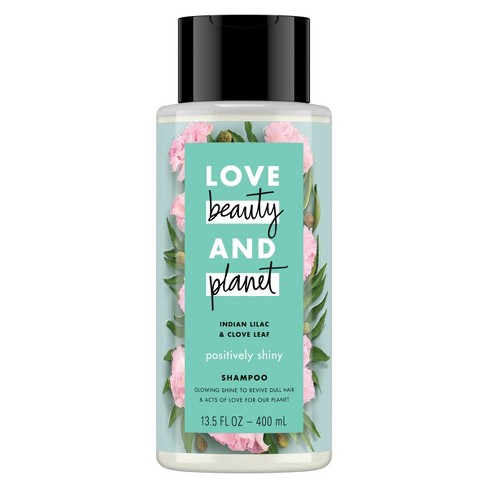 Love Beauty & Planet Indian Lilac & Clove Leaf Positively Shine Shampoo 13.5 oz - Ardmore Salon & Tanning Spa