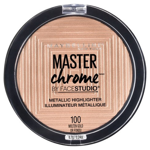 Maybelline Master Chrome Metallic Highlighter, Molten Gold #100 - Ardmore Salon & Tanning Spa