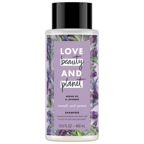 Love Beauty & Planet Lavender & Argan Oil Smooth & Serene Shampoo 13.5 oz - Ardmore Salon & Tanning Spa
