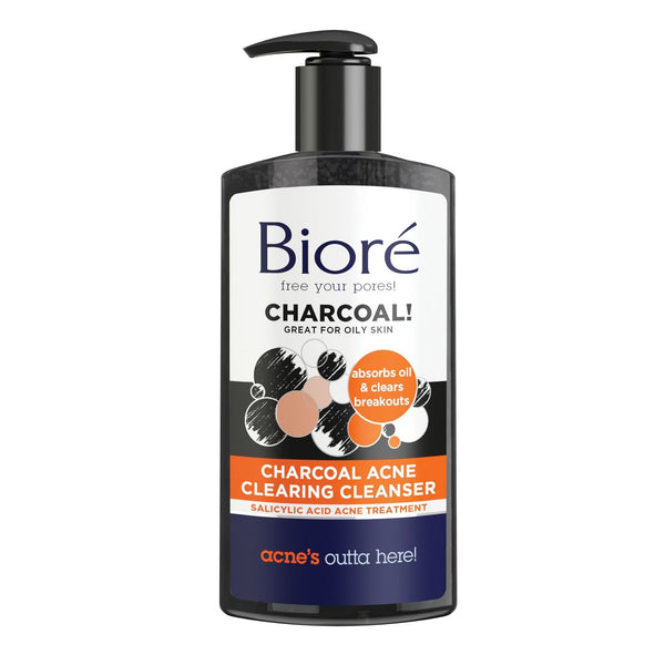 Biore Charcoal Acne Clearing Cleanser 6.77 oz - Ardmore Salon & Tanning Spa