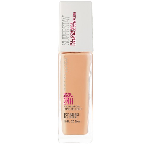 Maybelline Super Stay Full Coverage 24 HR Foundation, Nude Beige #125 - Ardmore Salon & Tanning Spa