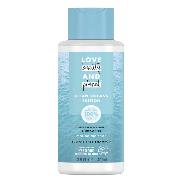 Love Beauty & Planet Clean Ocean Blue Green Algae & Eucalyptus Shampoo 13.5 oz - Ardmore Salon & Tanning Spa