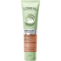 Loreal Pure-Clay Cleanser, Exfoliate-Refine, 4.4 oz - Ardmore Salon & Tanning Spa