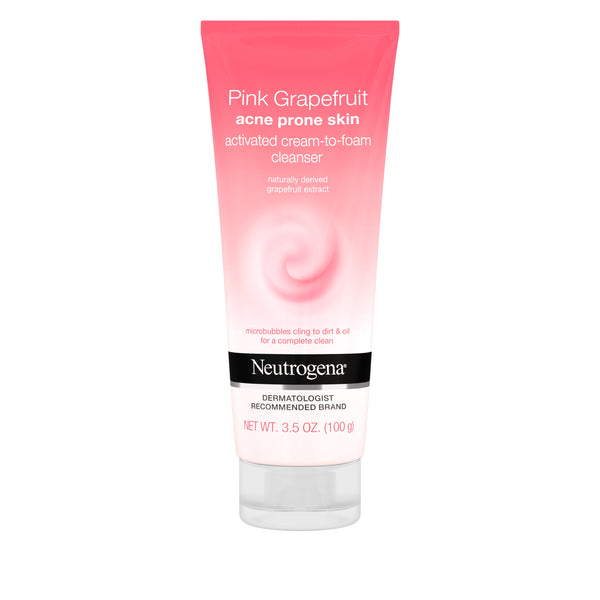 Neutrogena Pink Grapefruit Activated Cream-To-Foam Cleanser 3.5 oz - Ardmore Salon & Tanning Spa