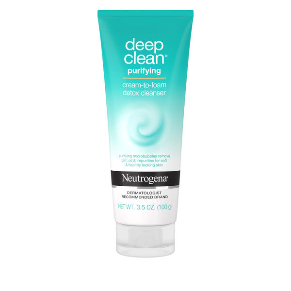 Neutrogena Deep Clean Purifying Cream-To-Foam Detox Cleanser 3.5 oz - Ardmore Salon & Tanning Spa