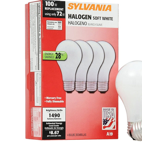 Sylvania Halogen 100W Soft White Light Bulb, 4-Pack - Ardmore Salon & Tanning Spa